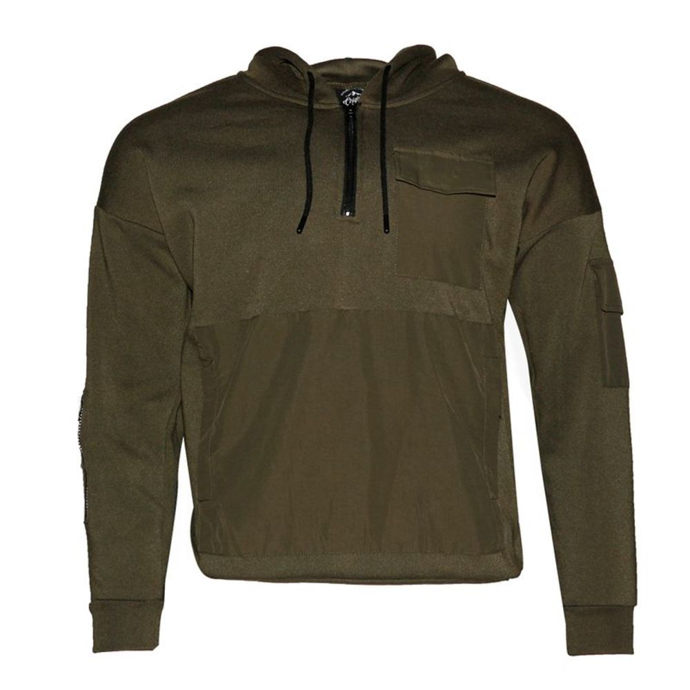 Mens Zip-Up Hoodie Jacket Front Pocket Casual Zipper Sweater HK99988 Green